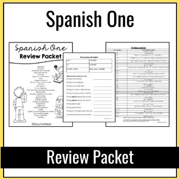 Preview of Best Seller! Spanish One Review Packet