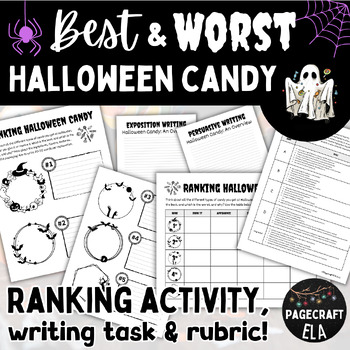 Preview of Best and Worst Halloween Candy | Describe and Rank | Opinion, Exposition Writing