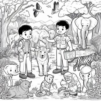 Preview of Best coloring picture Protect Endangered species Earth Day