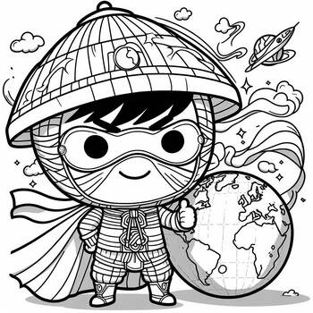 Preview of Best free coloring picture: Protecting the Earth