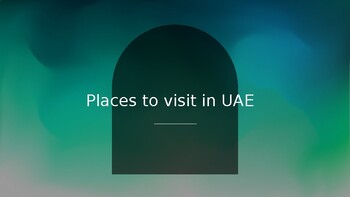 Preview of Best places to visit in UAE