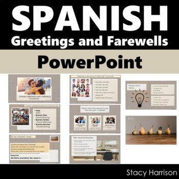 Preview of BestSeller! PowerPoint: Spanish Greetings and Farewells (Saludos y Despedidas)