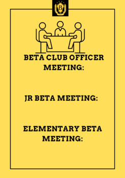 Preview of Beta Club Meeting Flyer