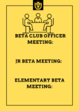 Beta Club Meeting Flyer