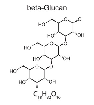 Preview of Beta-Glucan Molecule. Chemical Structure. Skeletal Formula.
