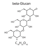 Beta-Glucan Molecule. Chemical Structure. Skeletal Formula.
