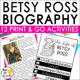 Betsy Ross Biography Activities, Graphic Organizers Women'