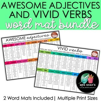 Preview of Better Adjectives and Verbs Word Lists | BUNDLE