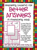 Better Answers for First 1st Graders Freebie