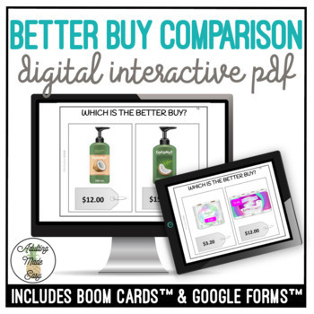Preview of Better Buy Comparison Digital Interactive Activity