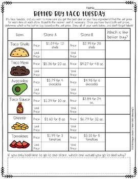 Shopping Budget | Find the Cheapest Item | Math and Money | Real World Math