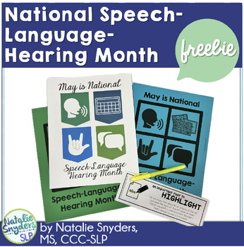 Preview of National Speech Language Hearing Month - Free - for SLPs