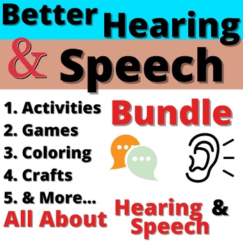 Preview of Better Hearing and Speech Month Activity Resource Bundle Lessons