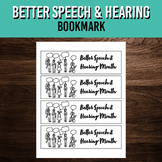 Better Speech and Hearing Month Bookmarks - Printable Template
