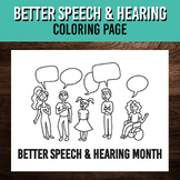Better Speech and Hearing Month Coloring Page