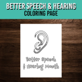 Better Speech and Hearing Month Coloring Page | Printable Craft