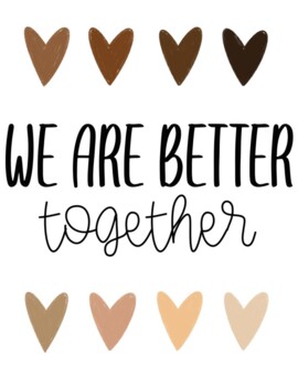 Better Together Poster by Creatively Cute Classroom | TpT
