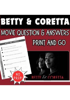 Preview of Betty and Coretta Movie Guide for Women's History Month (sub plans/rainy day