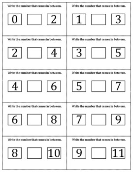 Between Numbers 1 to 20 Flash Cards by Owl School Studio | TPT