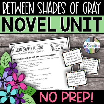 Preview of Novel Study aligned with Between Shades of Gray by Ruta Sepetys