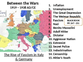 Preview of Between the Wars LESSON BUNDLE: The Rise of Fascism in Italy & Germay