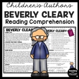 Author Beverly Cleary Biography Reading Comprehension Worksheet
