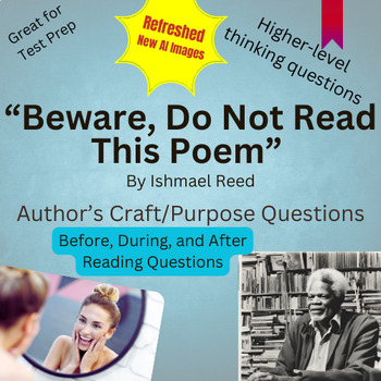 Preview of Beware: Do Not Read This Poem by Ismael Reed Author's Craft/Purpose Questions