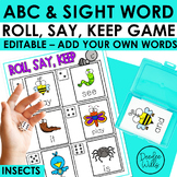 Insects and Bugs Editable Sight Word Game & Alphabet Cards