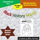 Beyoncé Coloring Page and Research Task