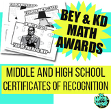 Beyonce KD Certificate Award