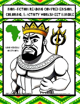 Preview of Beyond Black History Month - King Menelik I Non-Fiction Reading Comprehension