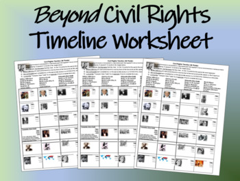 Beyond Civil Rights Timeline Worksheet by Greg's Goods ...