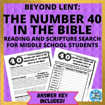 Preview of Beyond Lent: The Number 40 in the Bible - Reading and Scripture Search