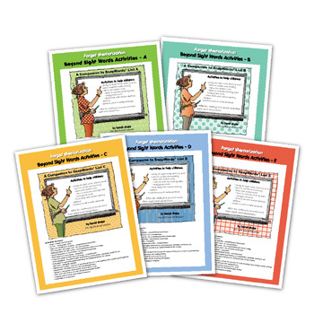 Preview of Beyond Sight Words Activities A-E Bundle