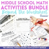 Middle School Math Activities Bundle