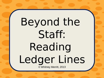 Preview of Beyond the Staff-Reading Ledger Lines: Teaching Aid PowerPoint with Animations