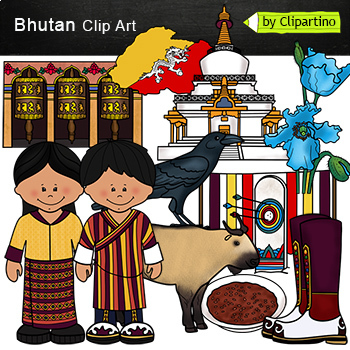 Bhutan clip art by Clipartino | TPT