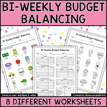 Preview of Bi-Weekly Paycheck Budget. Budget Template. Budget Worksheet. Personal Finance.