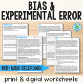 Bias & Experimental Error - Reading Comprehension Worksheets