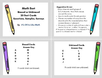 Preview of Biased / Unbiased Math Sort Activity