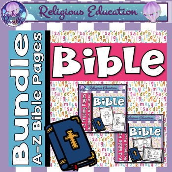Bible ABC Alphabet Letter Bundle {Tracing & Posters} by Ponder and Possible