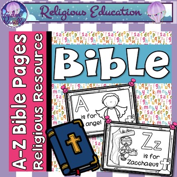 Bible ABC Alphabet Letter Poster Pages by Ponder and Possible | TpT