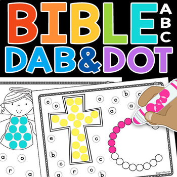 Preview of Bible ABC Dab & Dot Worksheets (lowercase)
