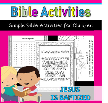 Bible Activities- Jesus is Baptized by Teaching Diligently | TpT