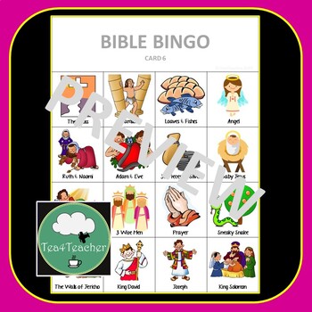 BIBLE GAMES and Decor BUNDLE Bible Bingo, Character Matching, Banners