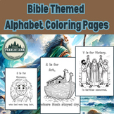 Bible Alphabet Coloring Pages from A-Z