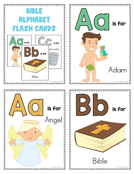 Preview of Bible Alphabet Flash Cards