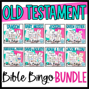 Preview of Bible Bingo Bundle Old Testament l Bible Story Activities l Fun Bible Games