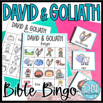 Preview of Bible Bingo David and Goliath l David Bible Lesson Games