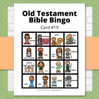 Bible Bingo Game - Old Testament Bible Game to Learn Bible Characters